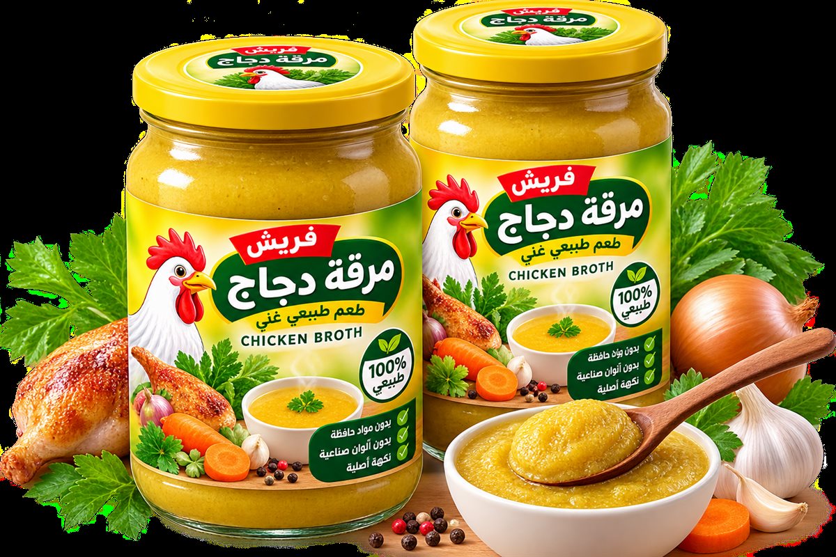 2 برطمان مرقه دجاج فريش