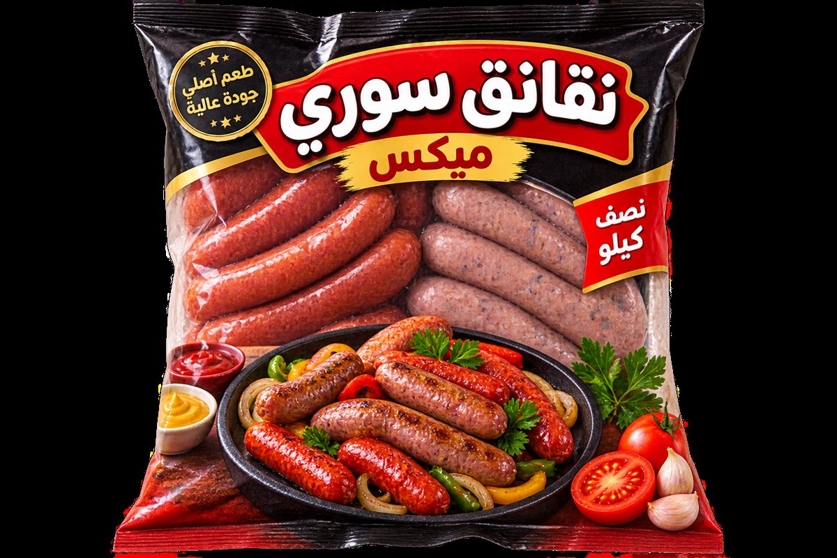 كيس نقانق سوري ميكس نص كيلو