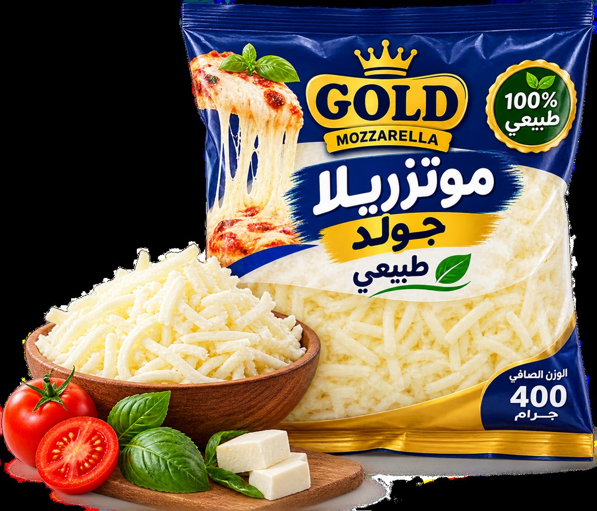 كيس موتزريلا جولد طبيعي 400 جرام